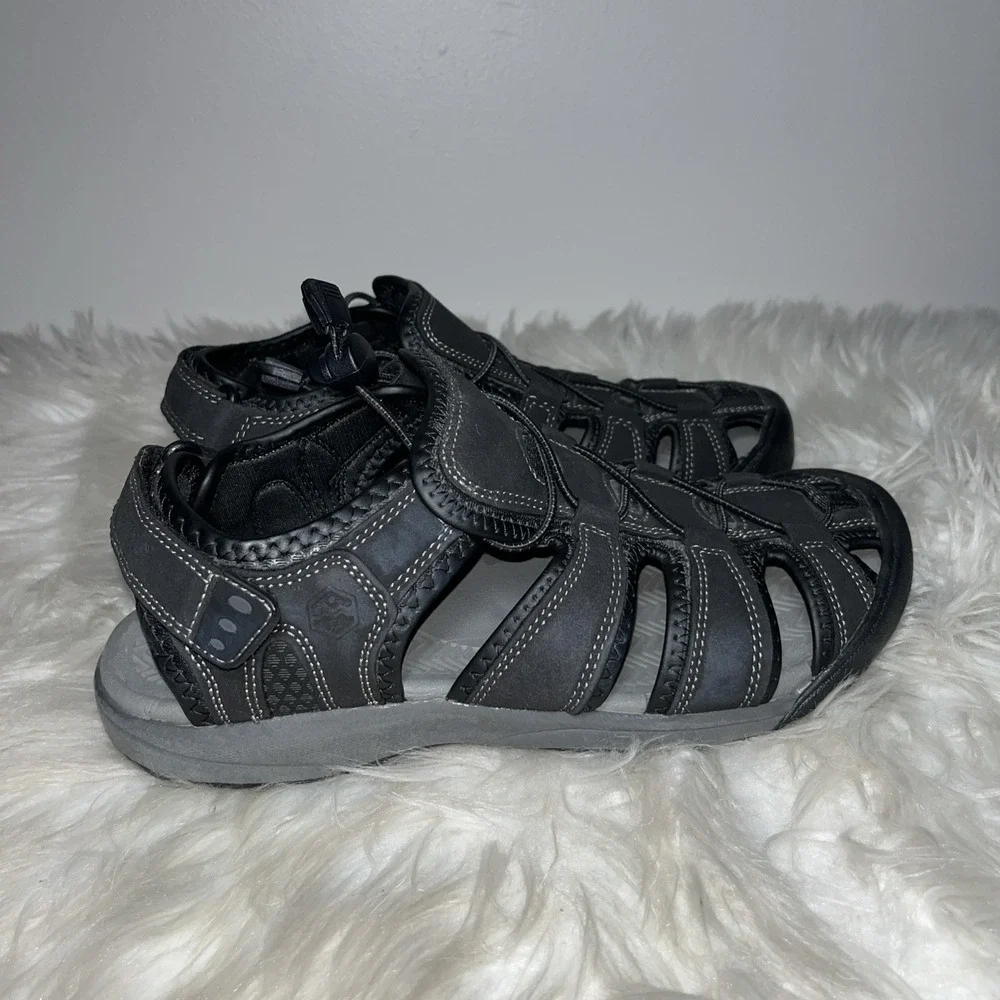 Khombu Travis Waterproof Fisherman Sandals Mens Size 8 M Black Hiking‎ Camping